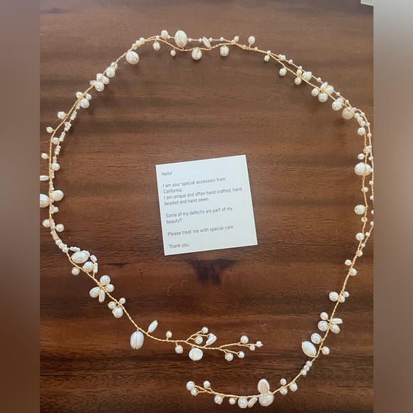 Wire & Pearl Bridal Halo - Picture 6 of 6